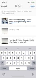 How to use alt text on instagram