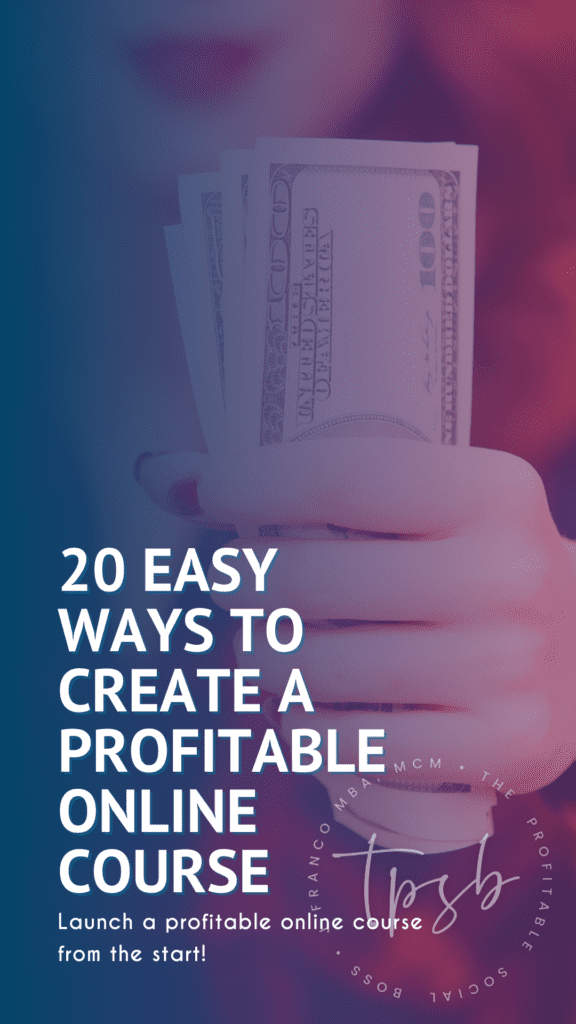 create a profitable online course 